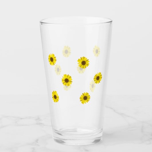 Zonnebloem Glass Flower Summer Sun Refreshing Glas (Voorkant)