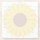 Zonnebloem Glazen Onderzetter (Achterkant)