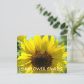 ZONNEBLOEM GLIMLACHES Postkaarten Bloem Zon Bloeme (Staand voorkant)