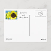 ZONNEBLOEM GLIMLACHES Postkaarten Bloem Zon Bloeme (Achterkant)
