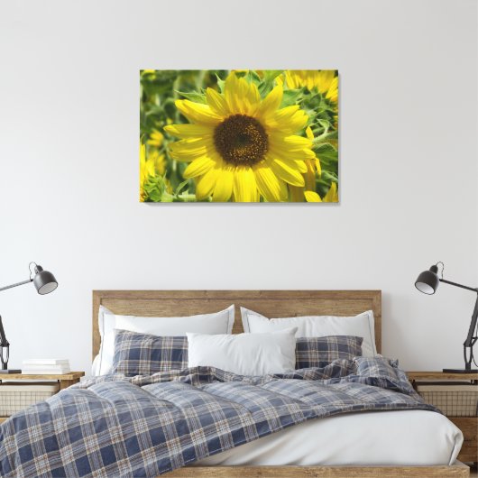 Zonnebloem Glory (WestCreek) Ingewikkeld Canvas Pr (Insitu (Slaapkamer))