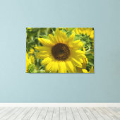 Zonnebloem Glory (WestCreek) Ingewikkeld Canvas Pr Afdruk (Insitu (Houten vloer))