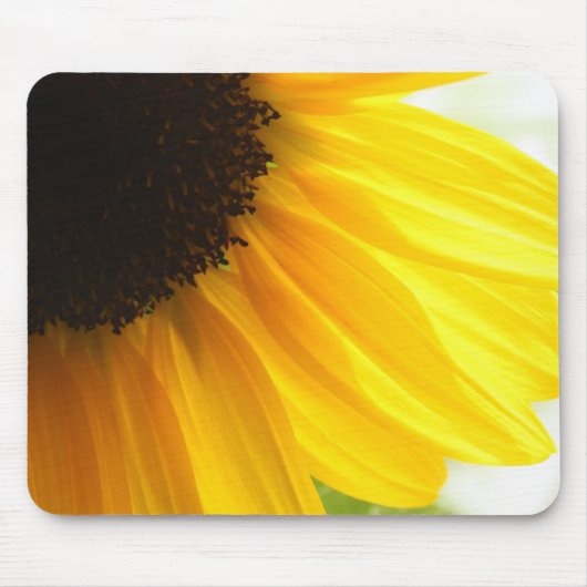Zonnebloem Glow Mousepad Muismat (Voorkant)