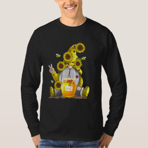 Zonnebloem Gnome met Gele Bee T-shirt