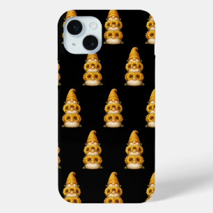 Zonnebloem Gnoom Verborgen Glimlach Onder De Goude iPhone 15 Mini Hoesje