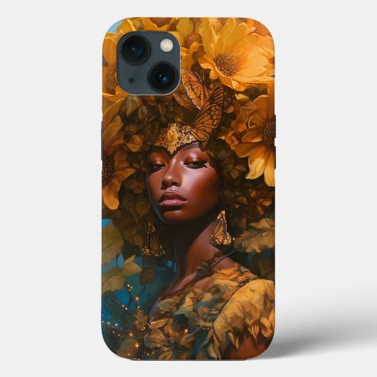 Zonnebloem Godin Fantasy Art Case-Mate iPhone Case (Achterkant)