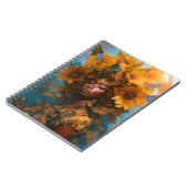 Zonnebloem Godin Fantasy Art Notitieboek (Linkerzijde)