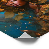 Zonnebloem Godin Fantasy Art Poster (Hoek)