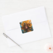 Zonnebloem Godin Fantasy Art Vierkante Sticker (Envelop)