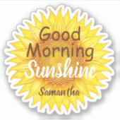 Zonnebloem Goedemorgen Zonneschijn Kleurrijk Sticker (Voorkant)