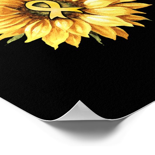 Zonnebloem Gold Ribbon Childhood Cancer Awareness Poster (Hoek)