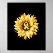 Zonnebloem Gold Ribbon Childhood Cancer Awareness Poster (Voorkant)