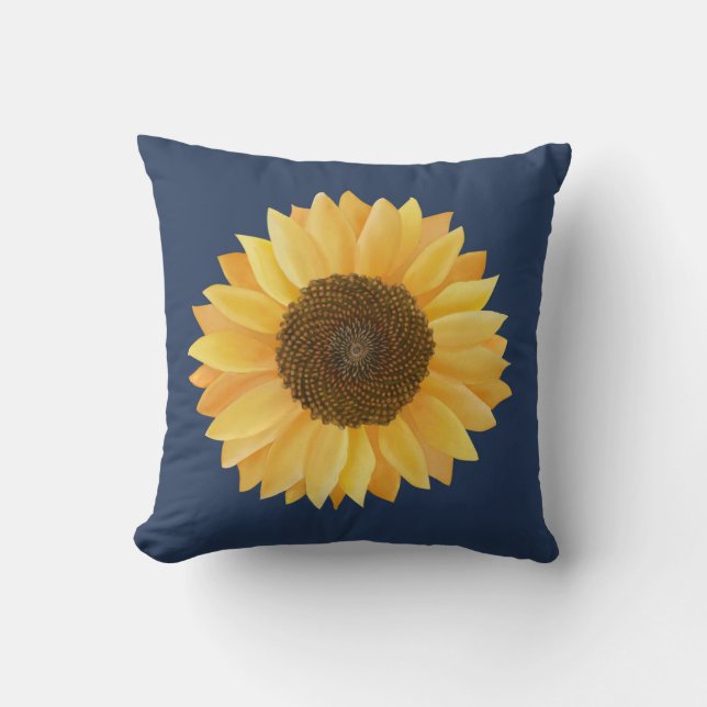 Zonnebloem Golden Motif Kussen (Voorkant)