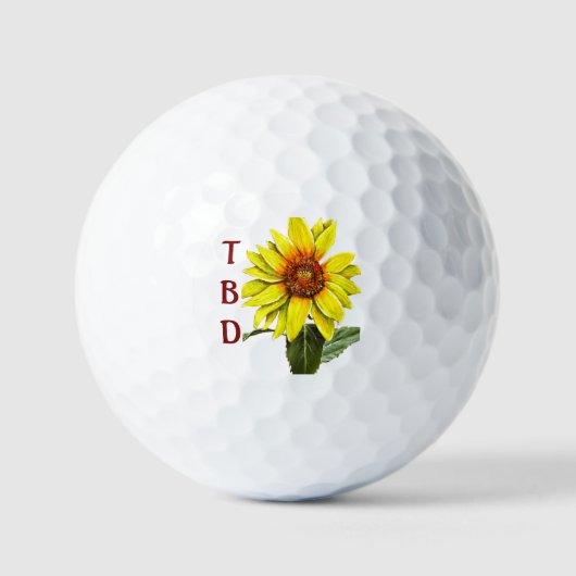 Zonnebloem Golfballen (Voorkant)