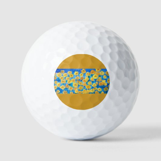 Zonnebloem Golfballen (Voorkant)