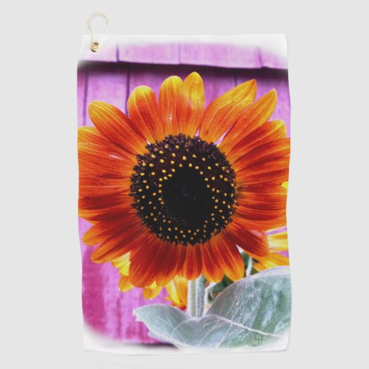 Zonnebloem Golfhanddoek (Voorkant)