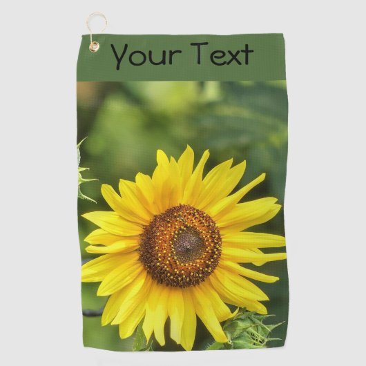 Zonnebloem Golfhanddoek (Voorkant)