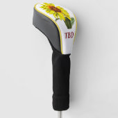 Zonnebloem Golfhoofdhoes Golfheadcover (Schuin)