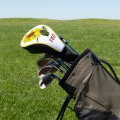 Zonnebloem Golfhoofdhoes Golfheadcover (Insitu)