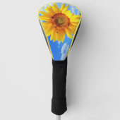 Zonnebloem Golfkop Hoesje Golfheadcover (Voorkant)