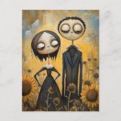 Zonnebloem gotisch briefkaart (Voorkant)