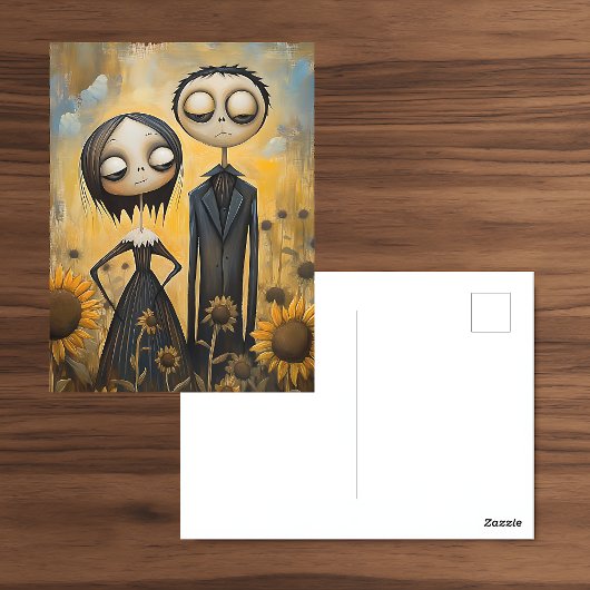 Zonnebloem gotisch briefkaart