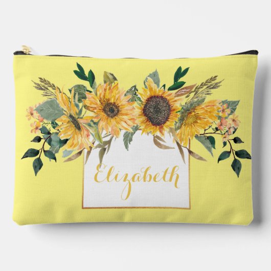 Zonnebloem Goud Aangepaste bloem Etui (Voorkant)