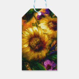 "Zonnebloem Goud" Cadeaulabel