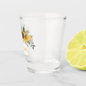 Zonnebloem Goud Gepersonaliseerde Bloem Shot Glas (Rechts)