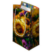 "Zonnebloem Goud" Klein Cadeauzakje (Voorkant Gekanteld)