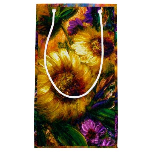 "Zonnebloem Goud" Klein Cadeauzakje (Voorkant)