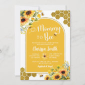Zonnebloem Goud Mama naar Bee Baby shower Kaart (Voorkant)