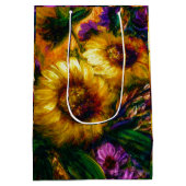 "Zonnebloem Goud" Medium Cadeauzakje (Achterkant)