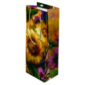 "Zonnebloem Goud" Wijn Cadeautas (Voorkant Gekanteld)