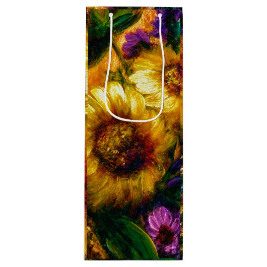"Zonnebloem Goud" Wijn Cadeautas (Voorkant)