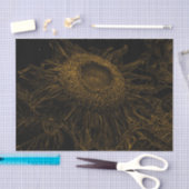 Zonnebloem Goud Zwart Bloemen Art Decoupage Tissuepapier (Craft)