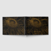 Zonnebloem Goud Zwart Bloemen Kunst Elegant Gastenboek (Volledig)