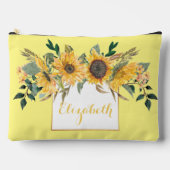 Zonnebloem Gouden Gepersonaliseerde Bloem Etui (Voorkant)