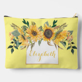 Zonnebloem Gouden Gepersonaliseerde Bloem Etui (Achterkant)
