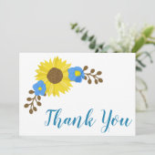 Zonnebloem Grace Bedankkaart (Staand voorkant)