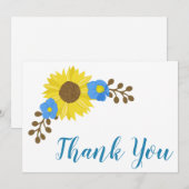 Zonnebloem Grace Bedankkaart (Voorkant / Achterkant)