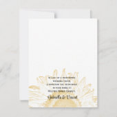 Zonnebloem Grafische bruiloft Charity Favor Kaart (Voorkant)