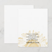 Zonnebloem Grafische bruiloft Charity Favor Kaart (Voorkant / Achterkant)