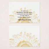 Zonnebloem Grafische bruiloft Charity Favor Kaart (Voorkant /achterkant)