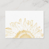 Zonnebloem Grafische bruiloft Kaart (Achterkant)