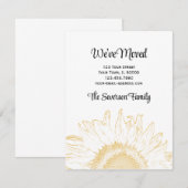 Zonnebloem Grafische wijziging van adresaankondigi Aankondiging (Voorkant / Achterkant)