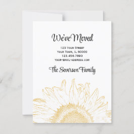 Zonnebloem Grafische wijziging van adresaankondigi Aankondiging