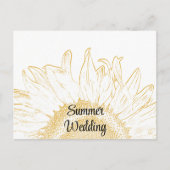 Zonnebloem Grafische Zomdag Aankondiging bruiloft (Voorkant)