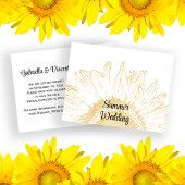 Zonnebloem Grafische Zomdag Aankondiging bruiloft
