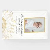 Zonnebloem Graphic Viering van het Leven Begrafeni Spandoek (Horizontaal)